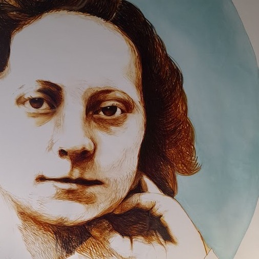 Betsy Perk, schrijfster en pionier feminisme, getekende portretten 1 Meg Mercx moederlandse geschiedenis Nijmegen, Big Draw