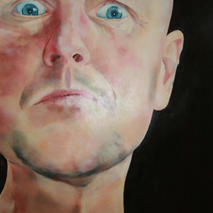 Hugo Brasz acteur en verhalenverteller portret geschilderd door meg mercxkopie